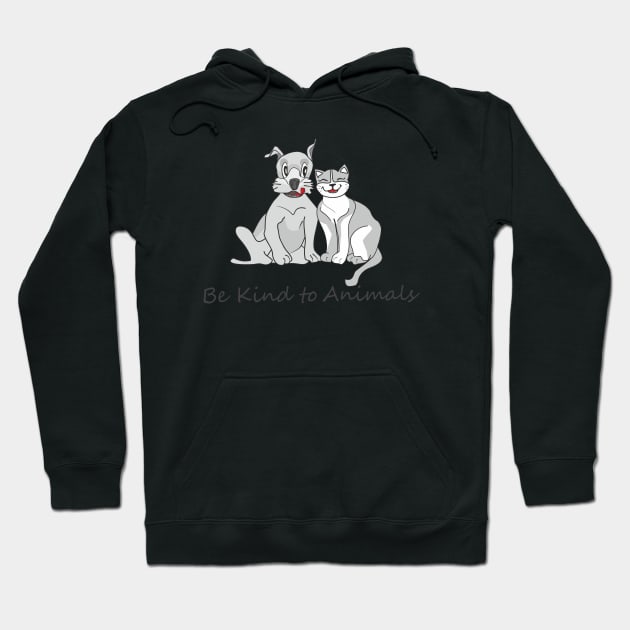 Dog and Cat Hoodie by Alekvik